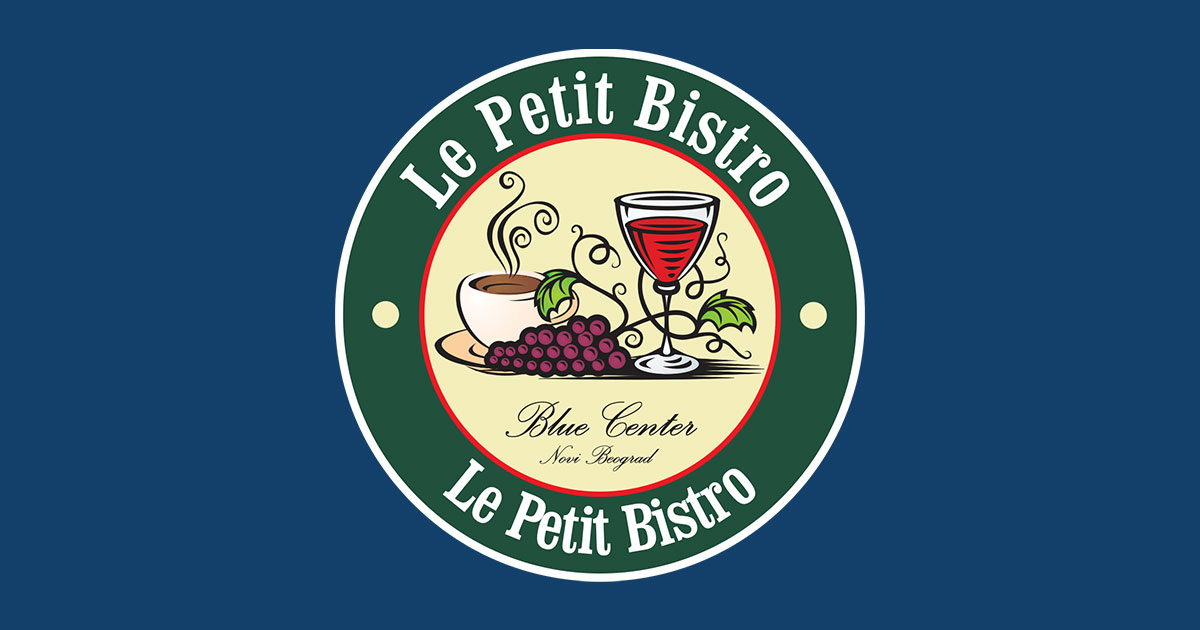 Karta pi a le petit bistro blue centar na e mesto okupljanja
